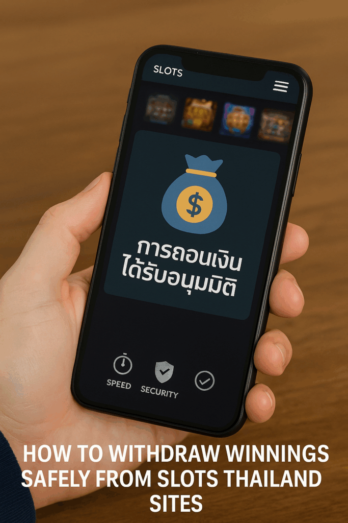 Thai player confirming a successful withdrawal from an online slots Thailand platform.